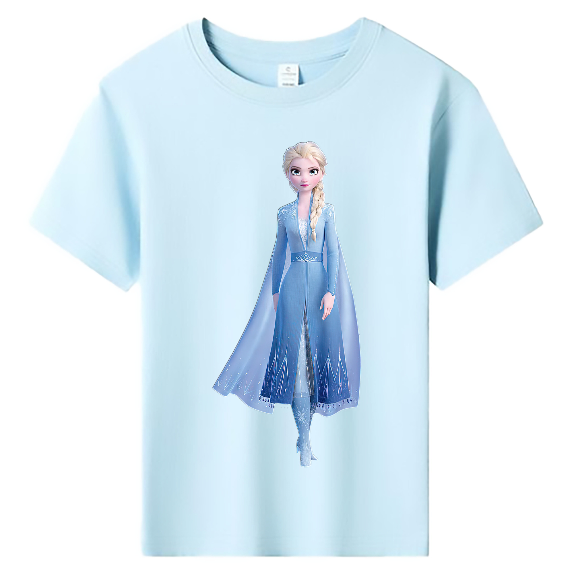 （画像用） アナと雪の女王 アンナ エルサ Frozen Anna Elsa 綿100％キッズTシャツ（フロントプリント）